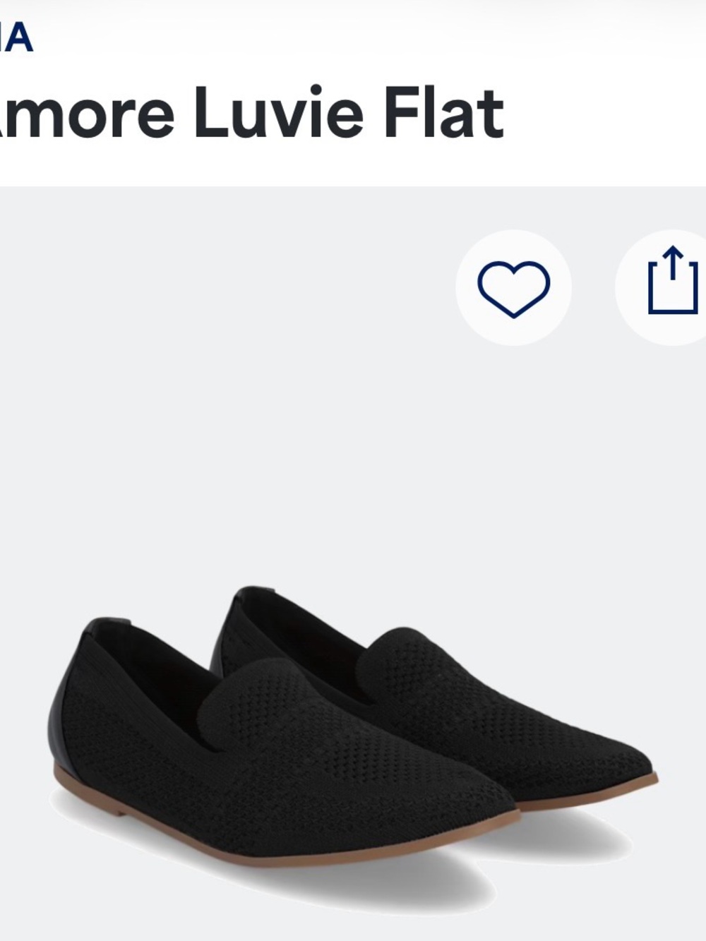 MIA Black Knit Luvie Pointed Toe Flats